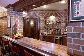 Finished Basement Bar And Wine Cellar