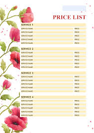 makeup list template 5