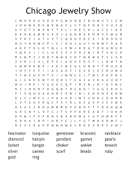 chicago jewelry show word search wordmint