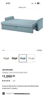ikea holmsund sofa bed easy pull out