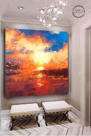 Sunset Painting Extra Large Wall Art