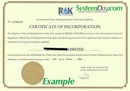 Some banks might ask for your business profile, which contains more details. Uae Certificate Of Incorporation