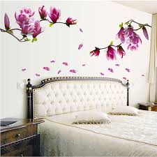 magnolia flowers removable wall sticker