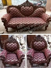 mbk carving rustic sofa set fabric