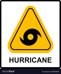 Hurricane warning sign Royalty Free ...