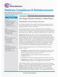 Medicare Compliance And Reimbursement Newsletter Updates