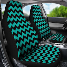 Chevron Car Seat Covers Teal And Black