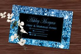 blue glitter makeup artist business