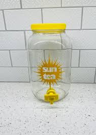 Vintage Sun Tea Glass Jar Sun Tea Logo