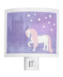 Unicorn Night Light For Girls Bedroom Or Nursery Magical Fairytale Unicorn Castle And Stars Design U Star Night Light Unicorn Nursery Ideas Kid Room Decor