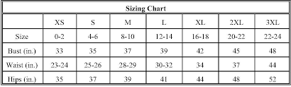 Size Chart Cari Cami The Camisole With Pockets
