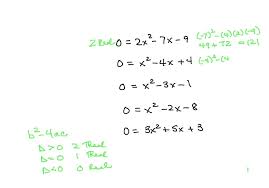 Discriminant Which Quadratic Equations
