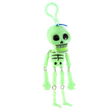 Novelty Glow In The Dark Moving Skeleton Key Chain Halloween