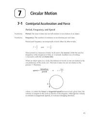 7 1 Centripetal Acceleration And Force