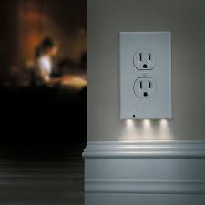 The Snap On Night Angel Led Night Light Outlet Cover Adds Lighting While Keeping Sockets Free For Night Light Outlet Covers Led Night Light Outlet Night Light