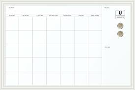 U Brands Magnetic Dry Erase Calendar Board 20 X 30 Inches White Wood Frame