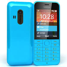 Press *#3925538# to delete the contents and code of wallet. Nokia 220 Blue 3d