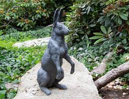 English Lead Hare Statue New England
