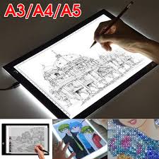 A3 A4 A5 Led Light Box Tracing Drawing Board Art Design Pad Slim Lightbox Usb Projector Sale Banggood Com