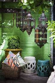 Garden Decoration With Moroccan Lanterns