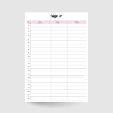 sign up sheet vector art icons and