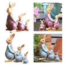 Easter Rabbit Statues Bunny Den