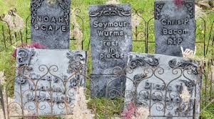 diy halloween tombstone decorations