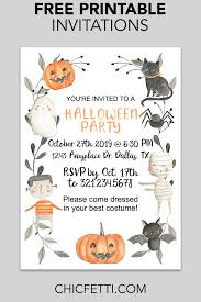 Cute Halloween Printable Invitation Halloween Birthday