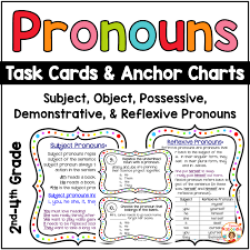 Pronouns Task Cards And Anchor Charts