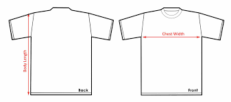 roundneck t shirts size chart