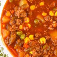 hamburger vegetable soup with v8 juice