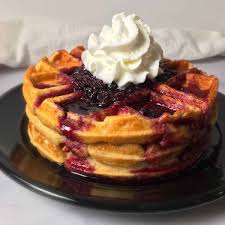 kodiak cake waffles with mixed berry