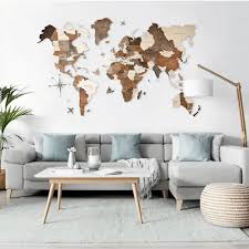 3d wooden world map for wall best wood