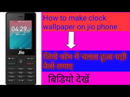 how to clock wallpaper in jio phone