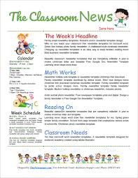 32 Free Newsletter Templates For Classroom And Community