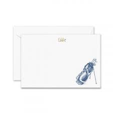 Boxed stationery sets, including thank you cards, personalized thank you cards, and appreciation notes, ensure you will always have enough thank you stationery on hand to deliver your appreciation. Crane Engraved Golf Bag Cards