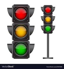 Traffic Lights With All Three Colors On