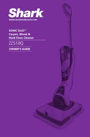 shark sonic duo zz510q owner s manual