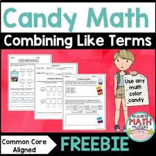 Freebie Candy Math Activity Combining