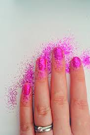 diy tutorial glitter gel manicure