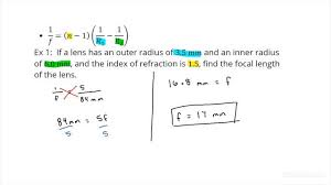 How To Calculate The Focal Length Of A