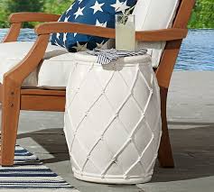 net ceramic outdoor side table
