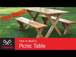 Detached Bench Picnic Table Free Plans