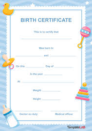 Birth certificate printable certificate, free to download and print. 15 Birth Certificate Templates Word Pdf á… Templatelab