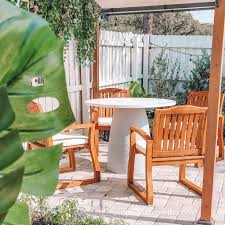 Diy Faux Concrete Round Outdoor Dining