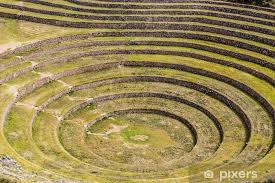 Peru Moray Inca Circular Terraces Incas Laboratory Agriculture Wall Mural Vinyl