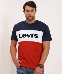 Levis Typography Mens Round Neck Multicolor T Shirt