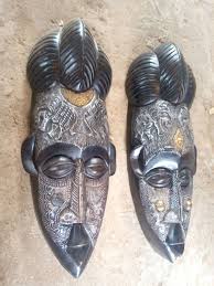 Pair Of African Masks For Wall Art
