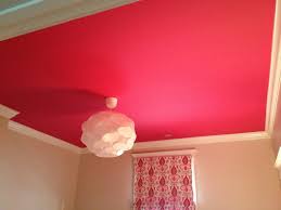 Red Ceiling Painting Design For Modern House 2014 Trend