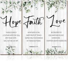 Faith Hope Love Wall Decor Verse